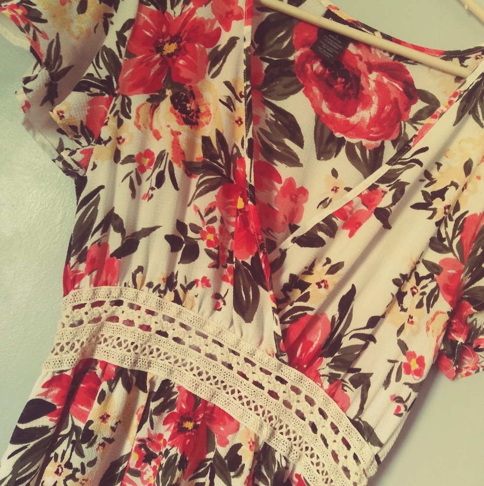 Floral rue21 romper/dress
